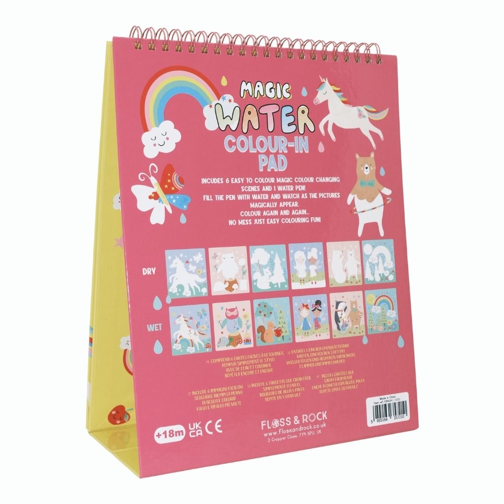 Floss & Rock Magic Colour Changing Water Card Easel & Pen – Rainbow Fairy