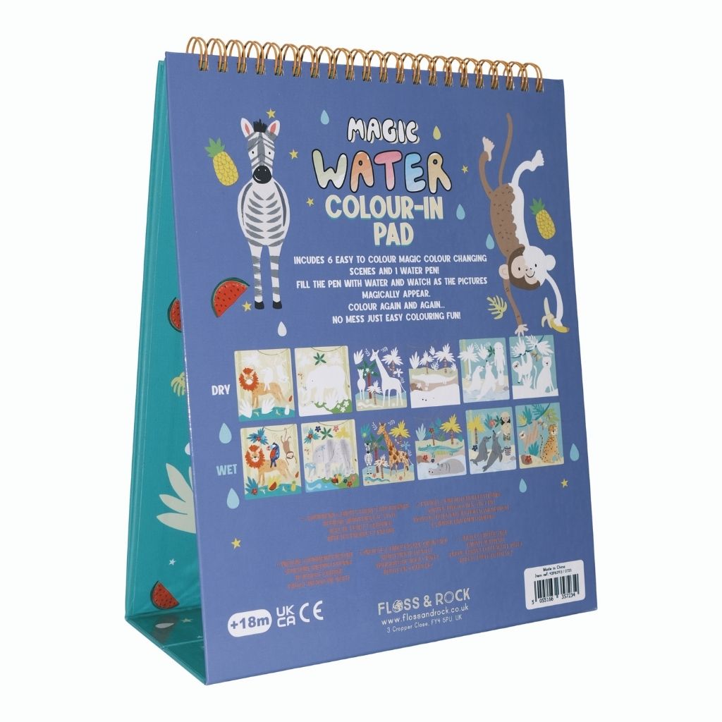 Floss & Rock Magic Colour Changing Water Card Easel & Pen – Jungle
