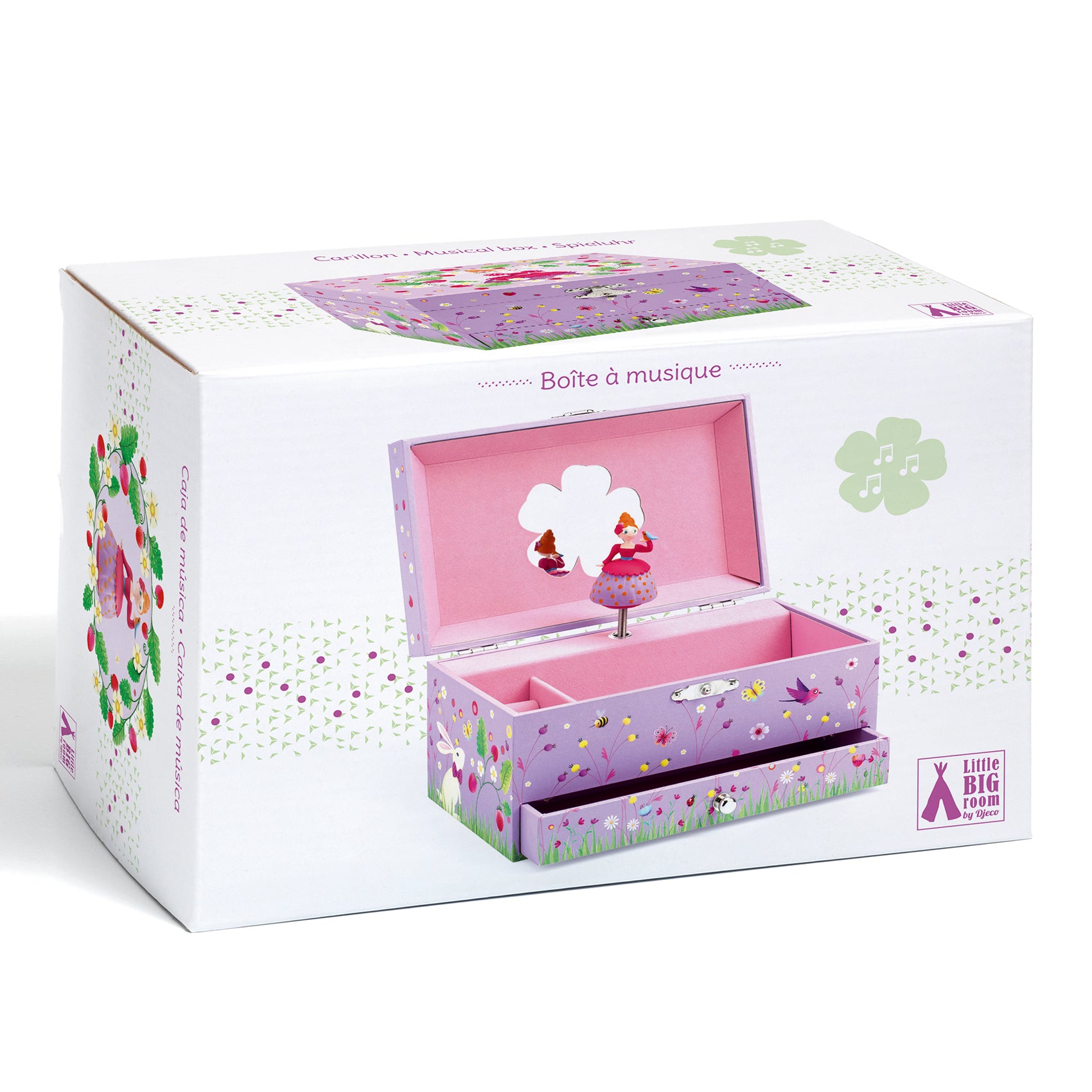 Djeco Wooden Musical Jewellery Box – Princesses Melody