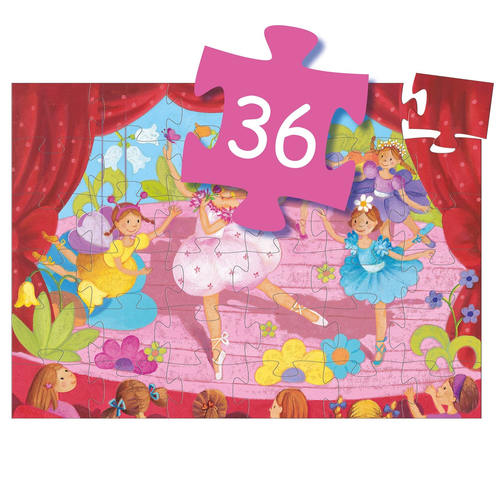 Djeco The Ballerina with the Flower Puzzle – 36 Piece