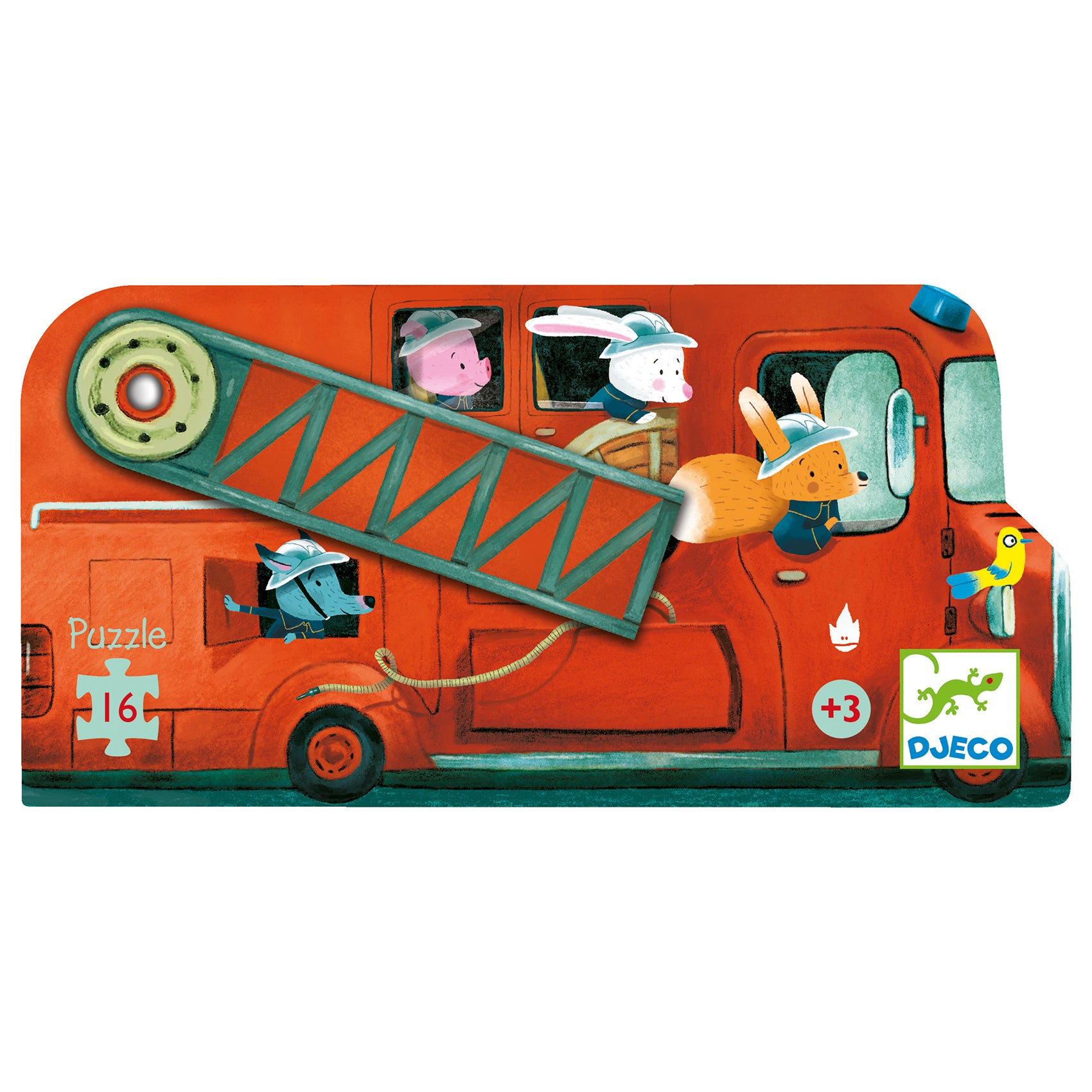 Djeco Fire Truck Puzzle – 16 Piece