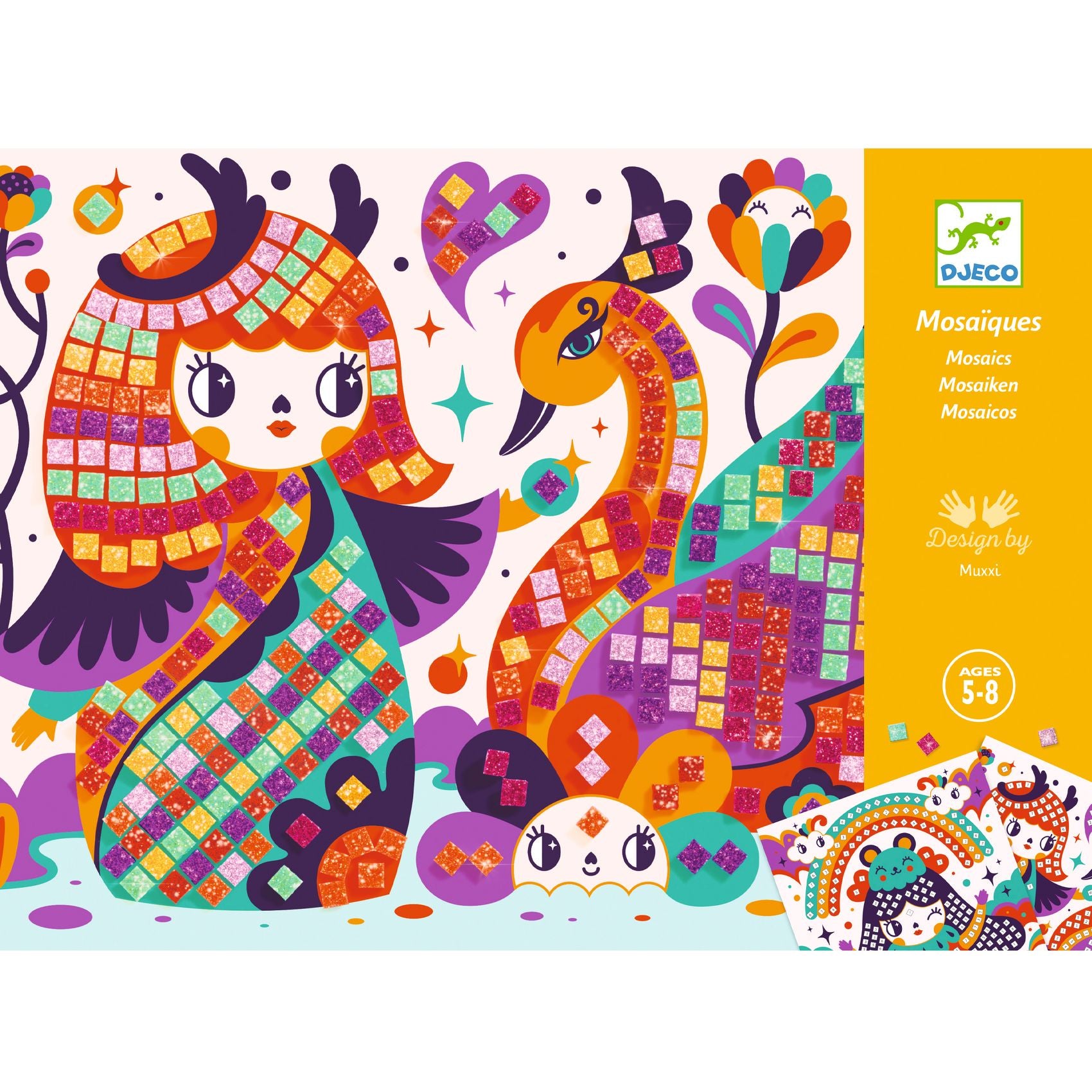 Djeco Soft Mosaics – Kokeshi Doll