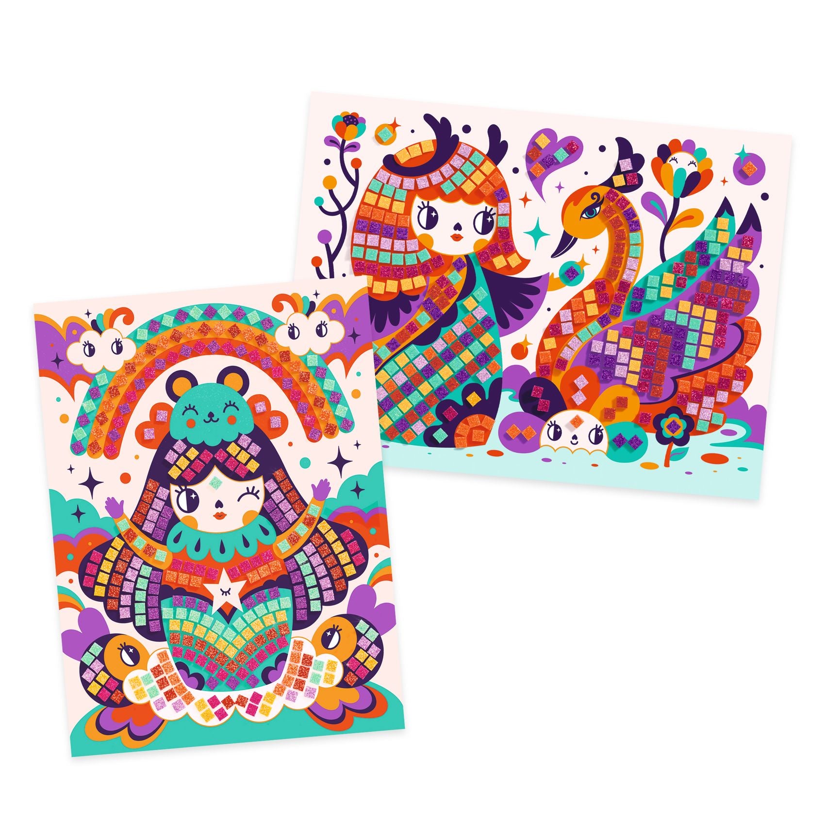 Djeco Soft Mosaics – Kokeshi Doll