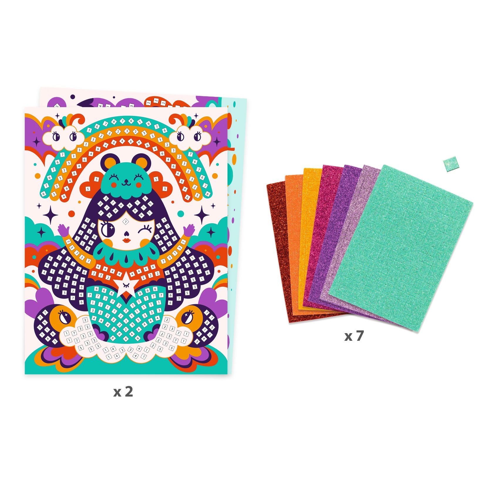 Djeco Soft Mosaics – Kokeshi Doll