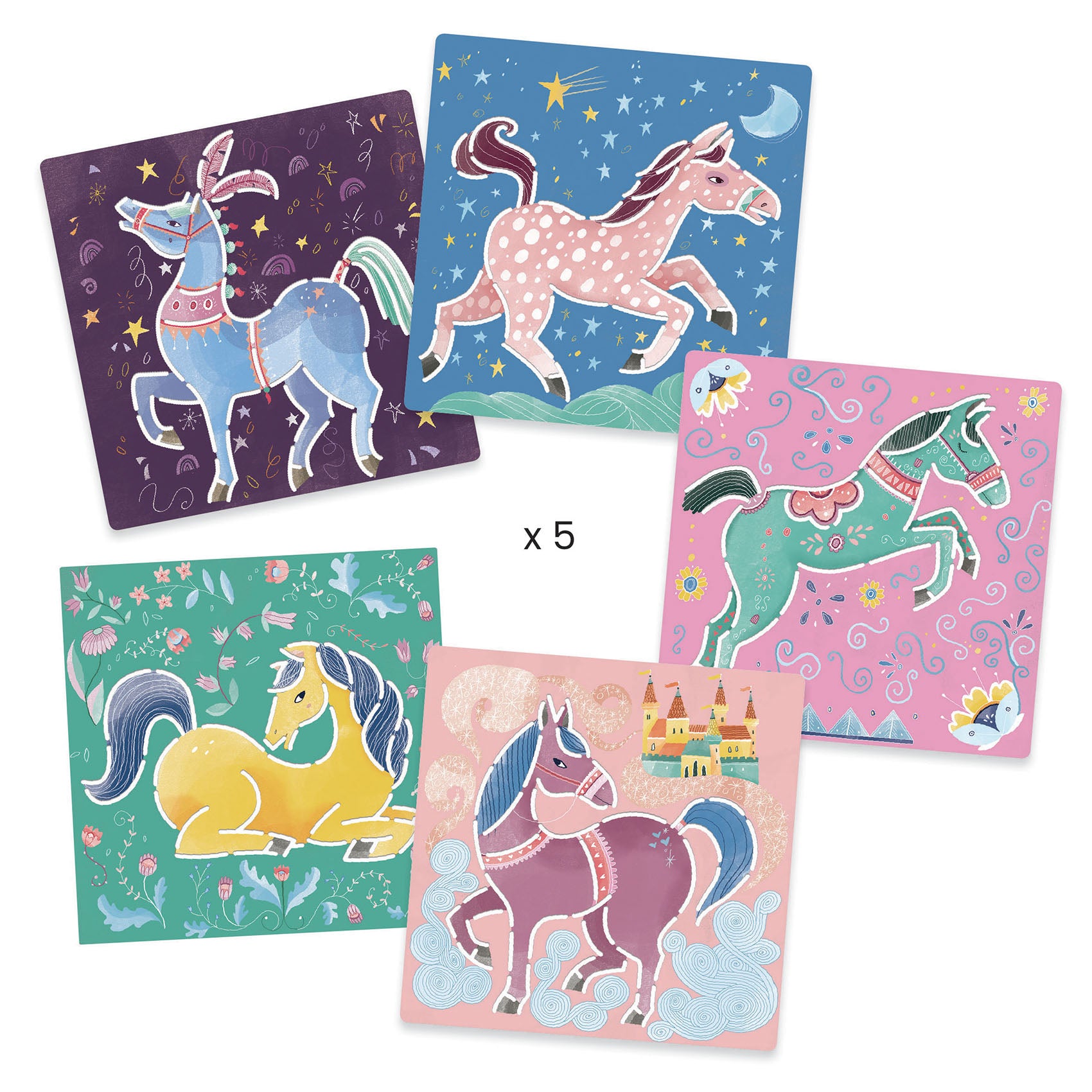 Djeco Stencil Set – Horses