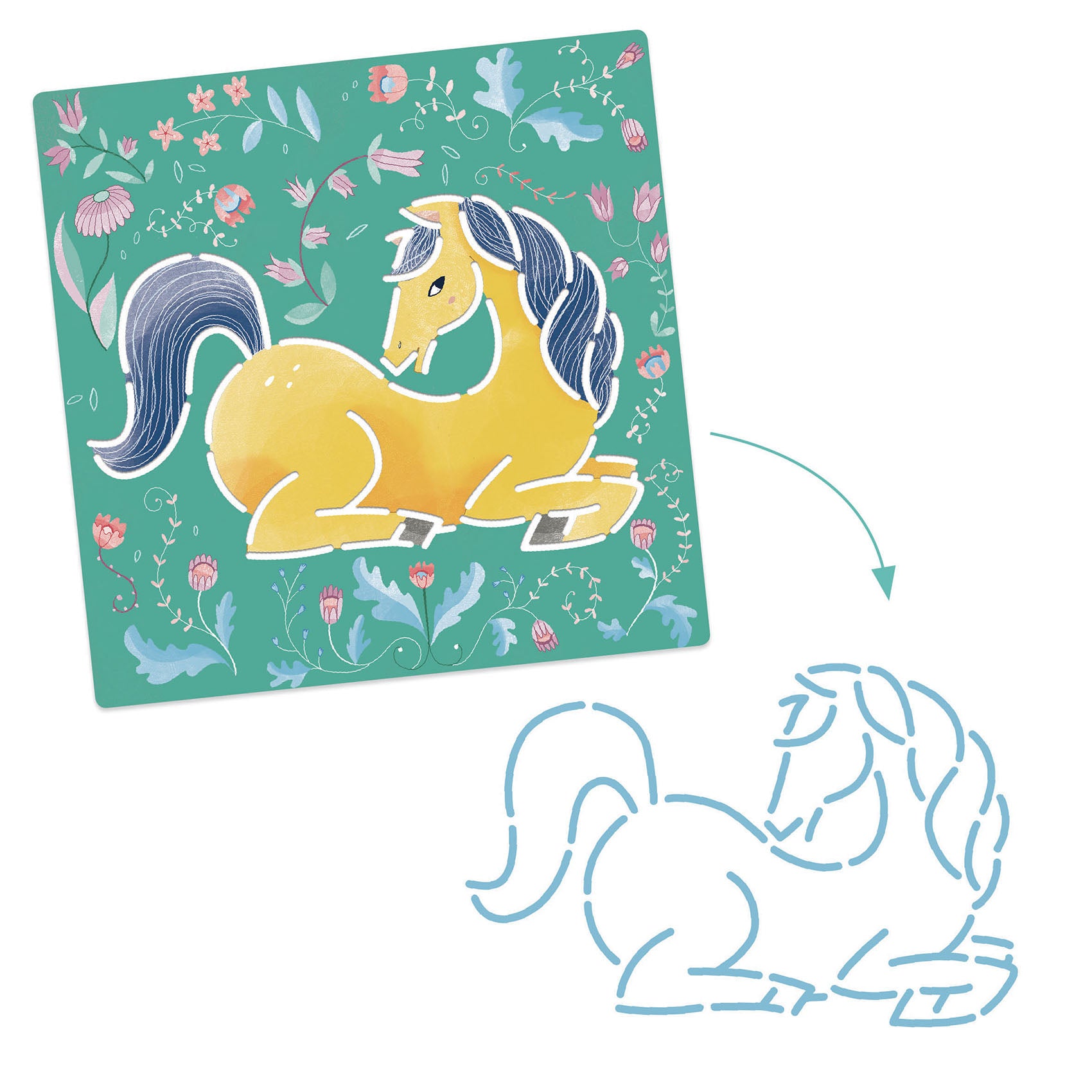 Djeco Stencil Set – Horses