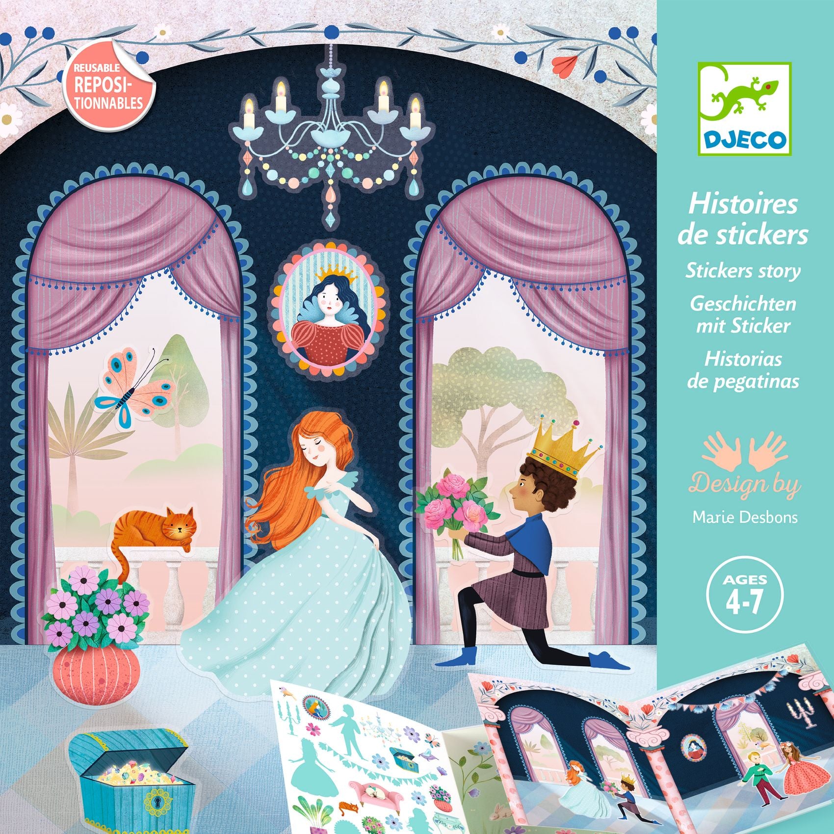 Djeco Life In The Castle with Reusable Stickers