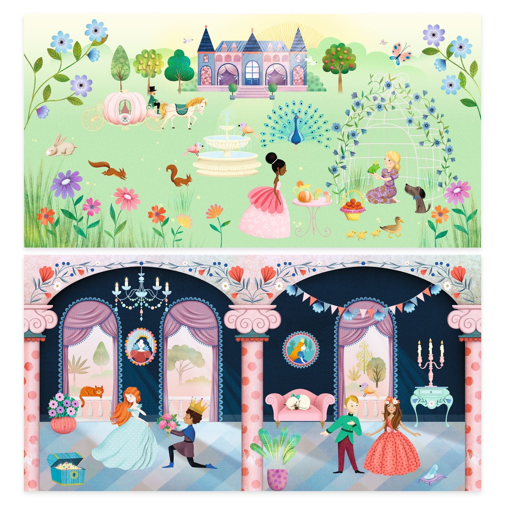 Djeco Life In The Castle with Reusable Stickers
