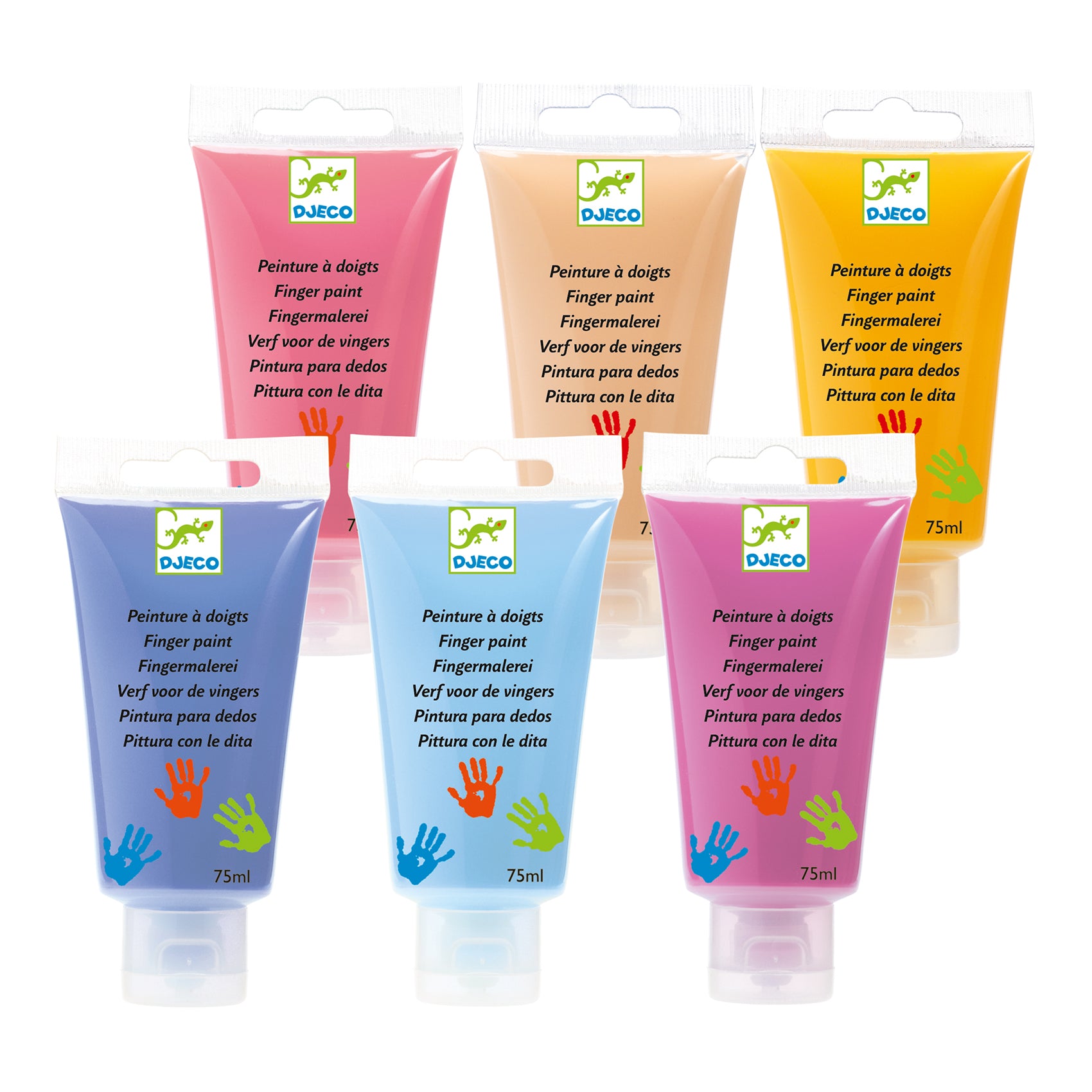 Djeco Sweet Finger Paint Tubes – Set of 6