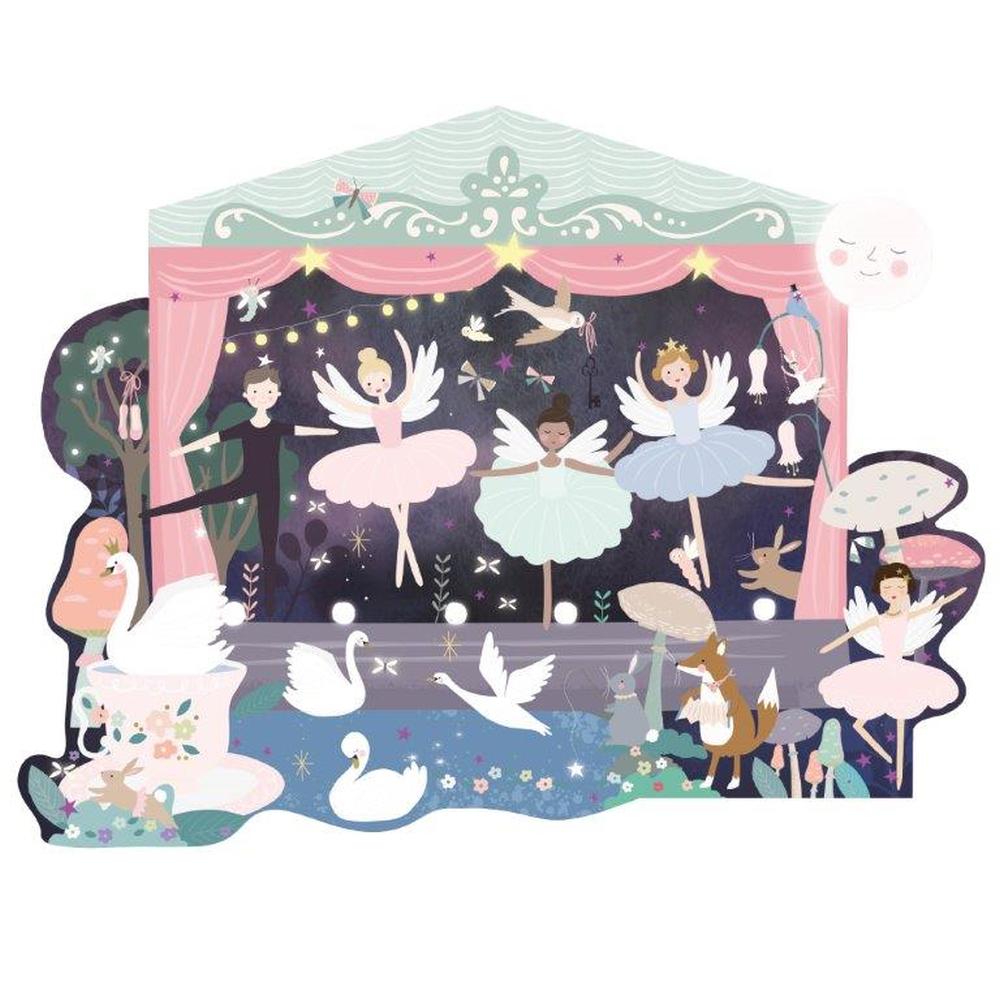 Floss & Rock Enchanted Ballet Shaped Puzzle – 80 Piece