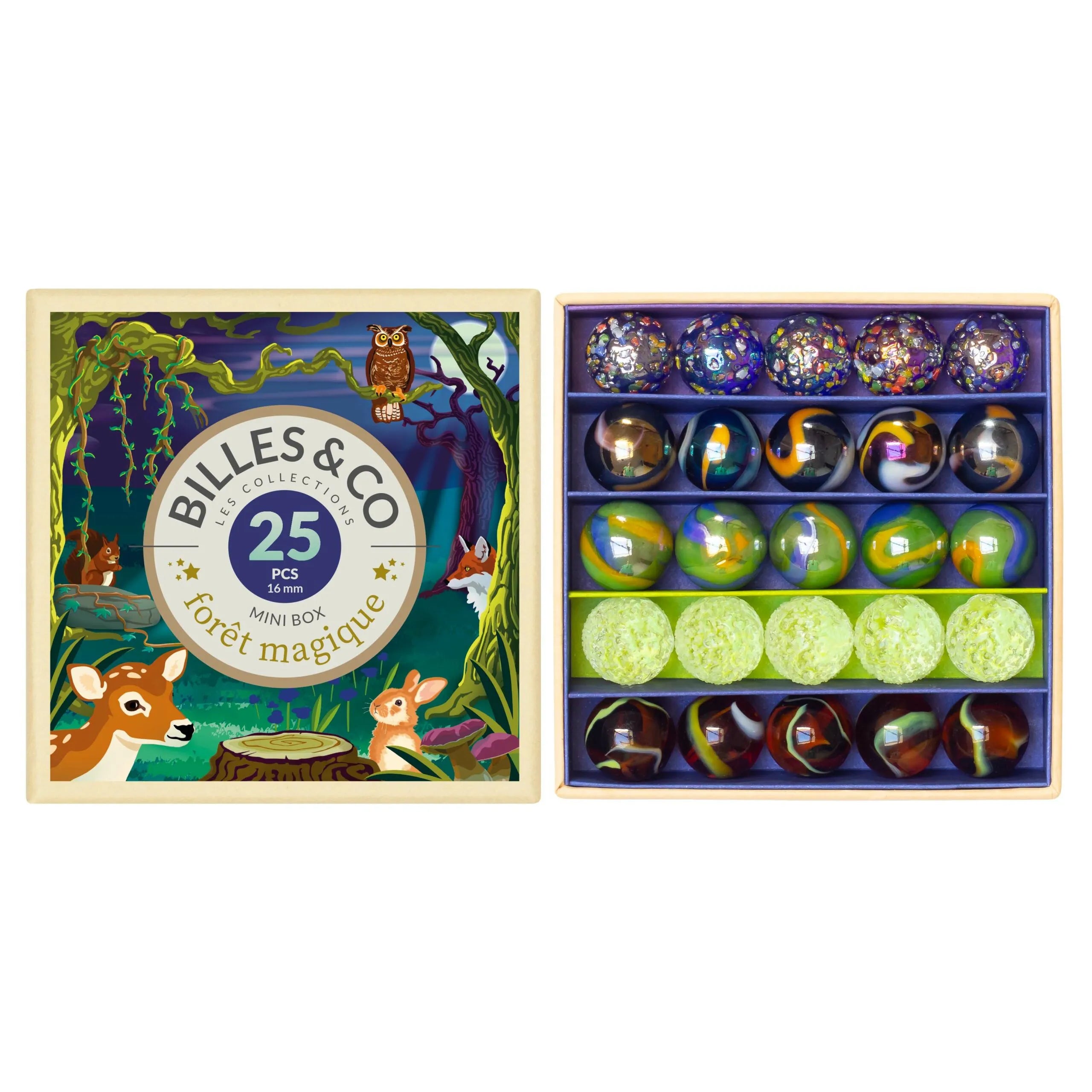 Billes & Co Magic Forest Marbles – 25 Piece Set