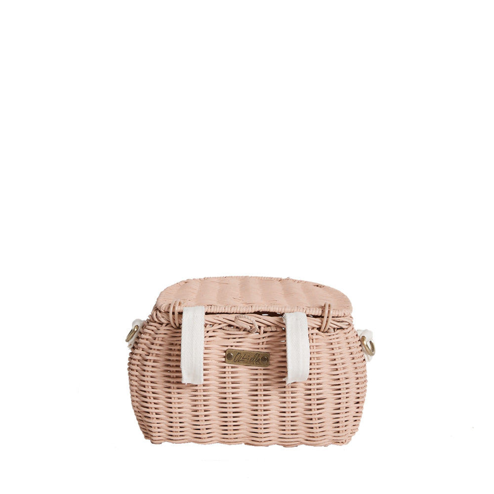 Olli Ella Rattan Mini Chari Bag – Rose
