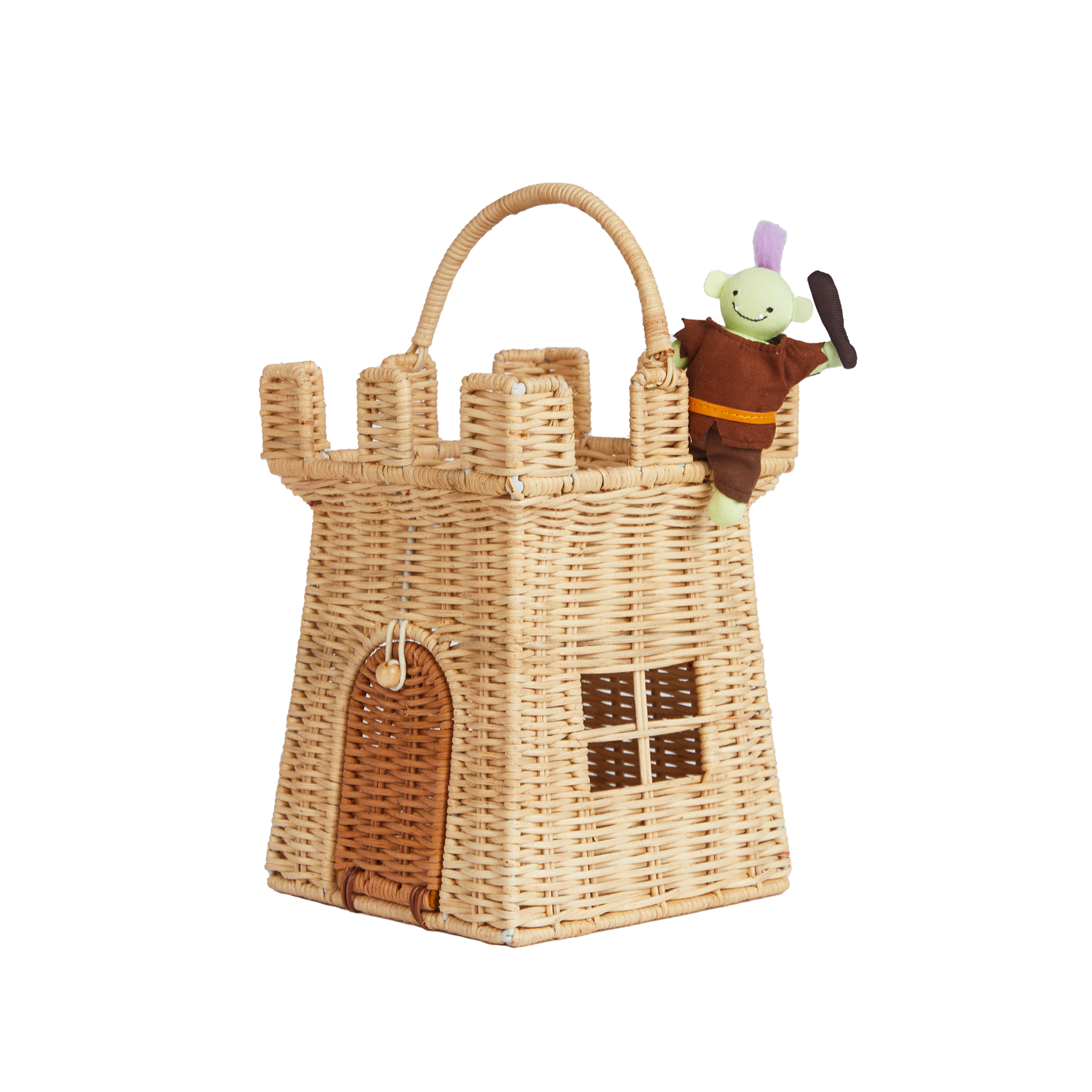 Olli Ella Rattan Castle Bag – Natural