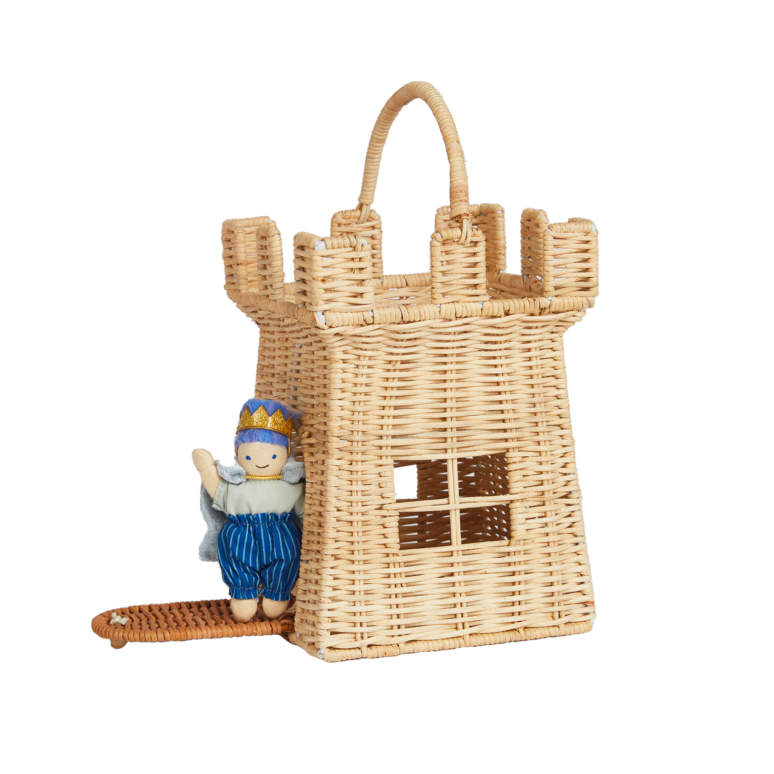Olli Ella Rattan Castle Bag – Natural