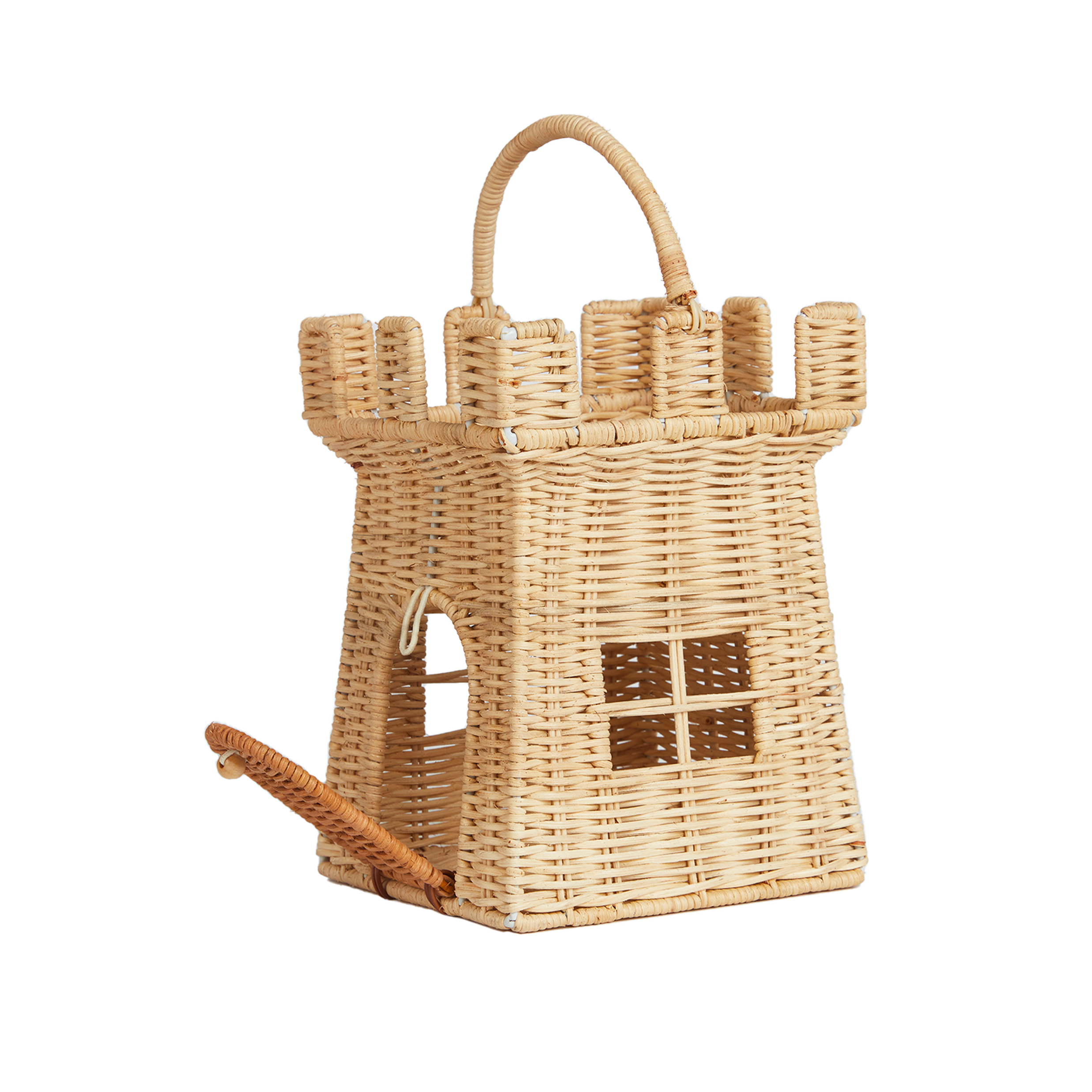 Olli Ella Rattan Castle Bag – Natural