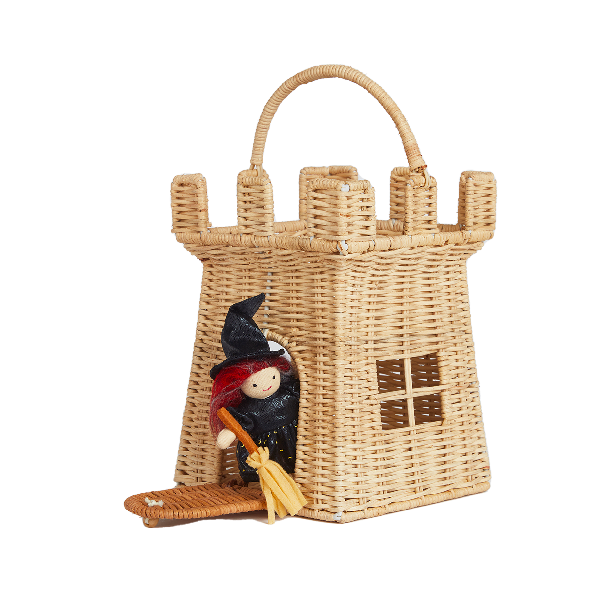 Olli Ella Rattan Castle Bag – Natural