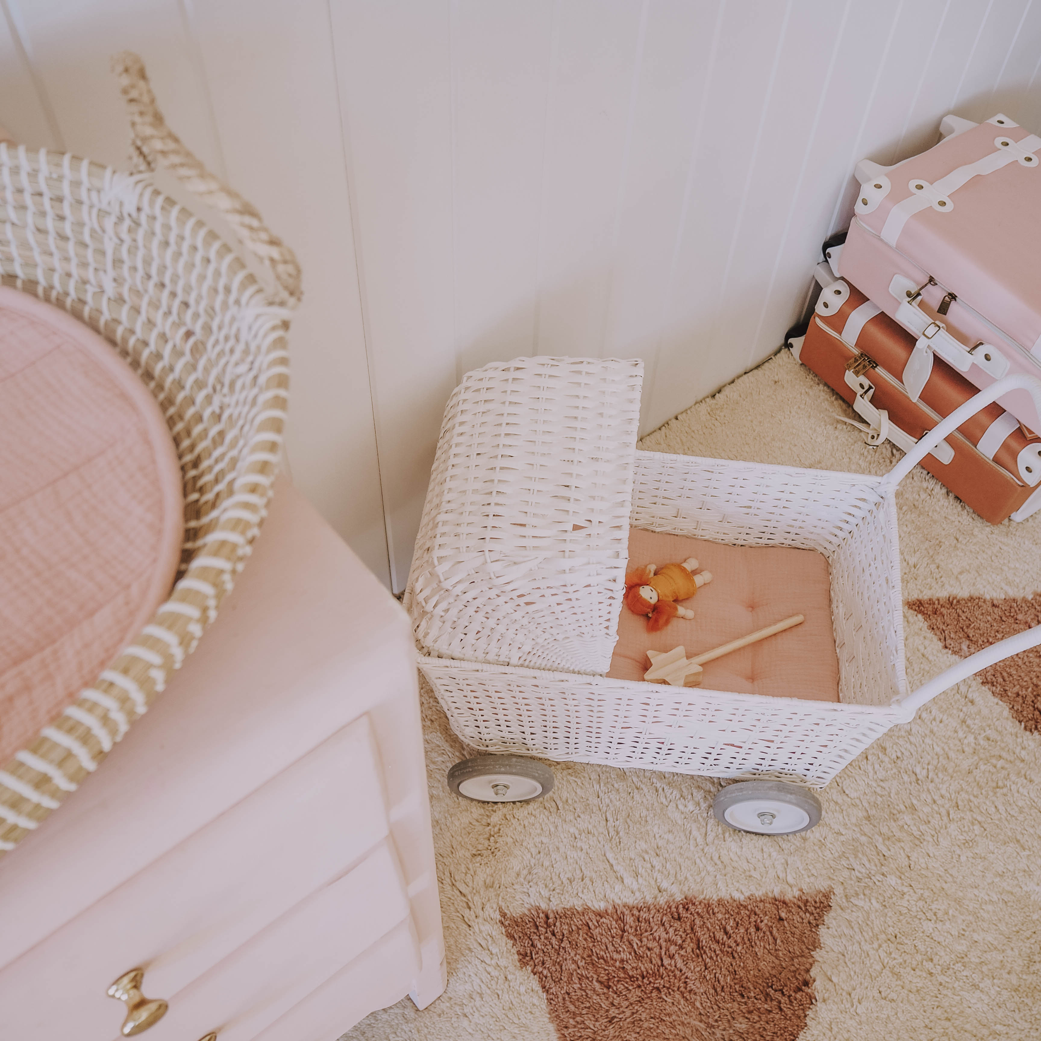 Olli Ella Cotton Strolley Mattress – Rose