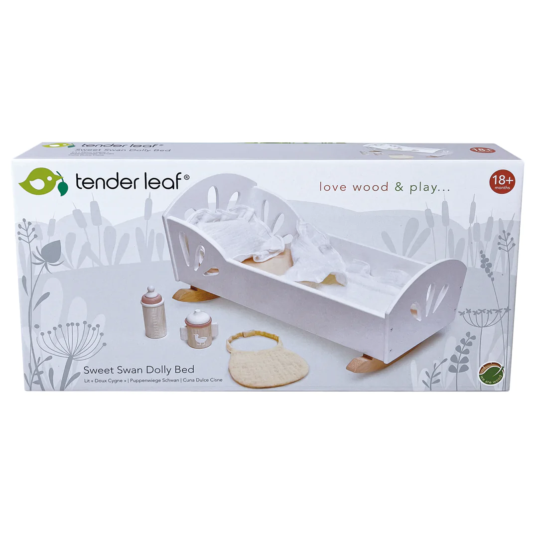Tender Leaf Sweet Swan Dolly Bed