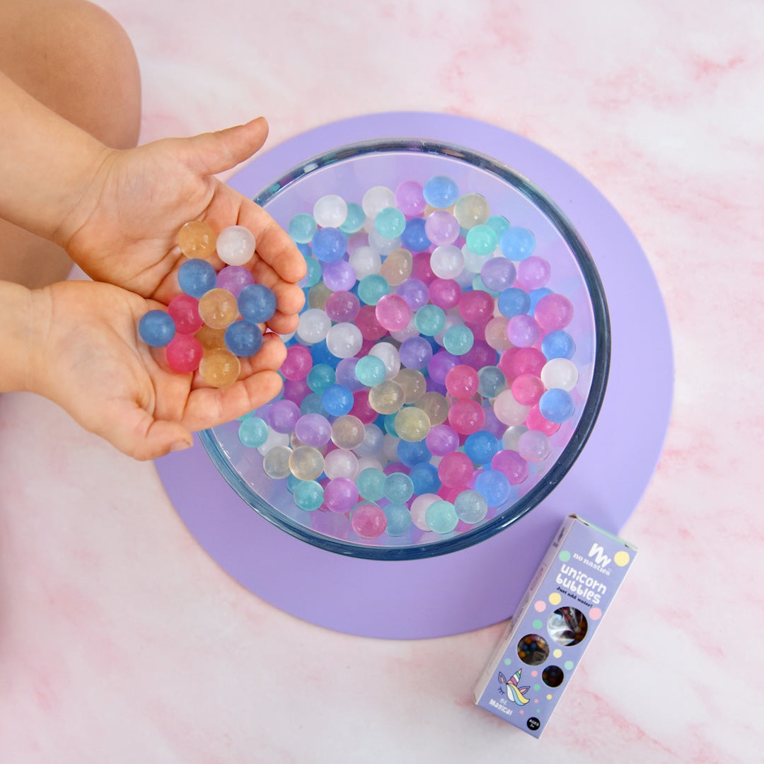 No Nasties Kids Unicorn Bubbles Biodegradable Water Beads – Approx. 500 Beads Pack