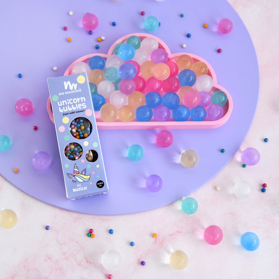 No Nasties Kids Unicorn Bubbles Biodegradable Water Beads – Approx. 500 Beads Pack