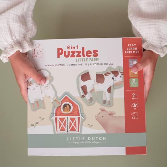 Little Dutch 6-in-1 Progressive Puzzle – Little Farm