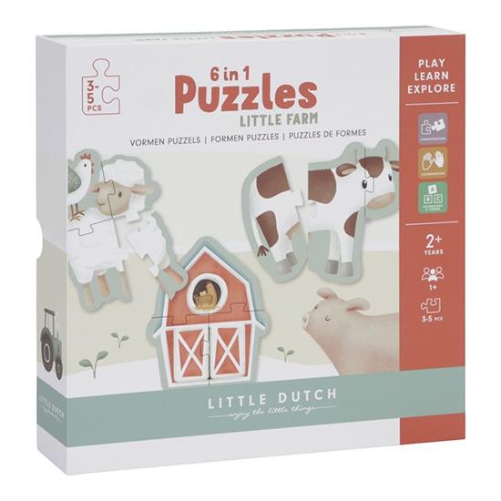 Little Dutch 6-in-1 Progressive Puzzle – Little Farm