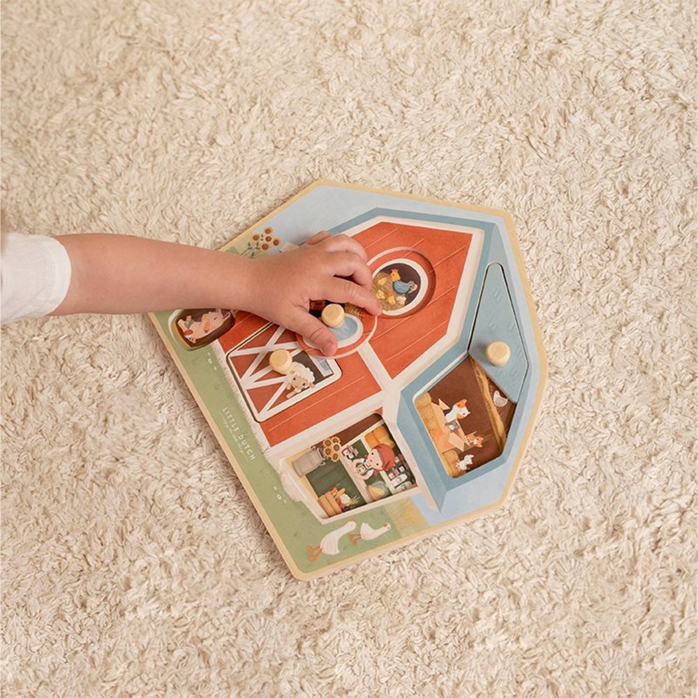 Little Dutch Wooden Puzzle With Knobs – Little Farm