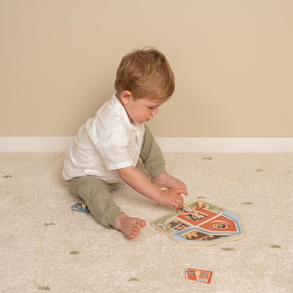 Little Dutch Wooden Puzzle With Knobs – Little Farm
