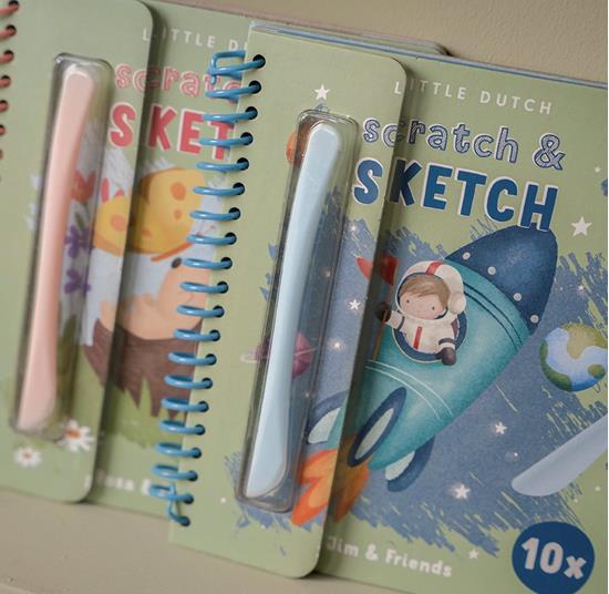 Little Dutch Scratch &amp; Sketch Book – Jim &amp; Friends