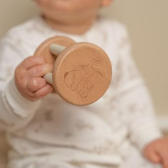 Little Dutch Wooden Roller Rattle – Baby Bunny