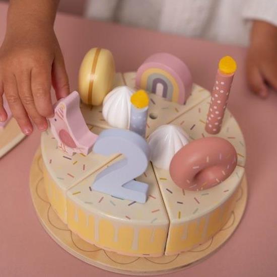 Little Dutch Wooden Birthday Cake – Pink