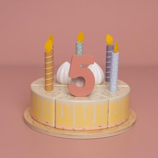 Little Dutch Wooden Birthday Cake – Pink