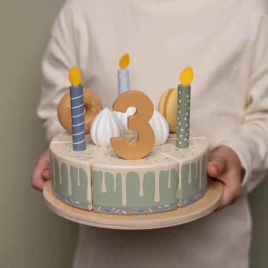 Little Dutch Wooden Birthday Cake – Blue