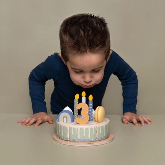 Little Dutch Wooden Birthday Cake – Blue