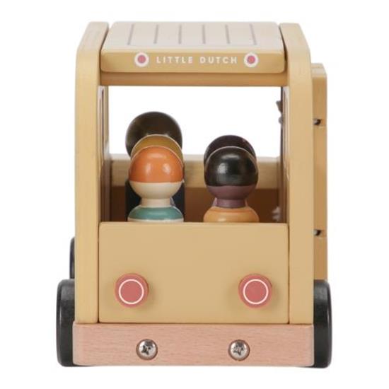 Little Dutch Wooden School Bus Playset