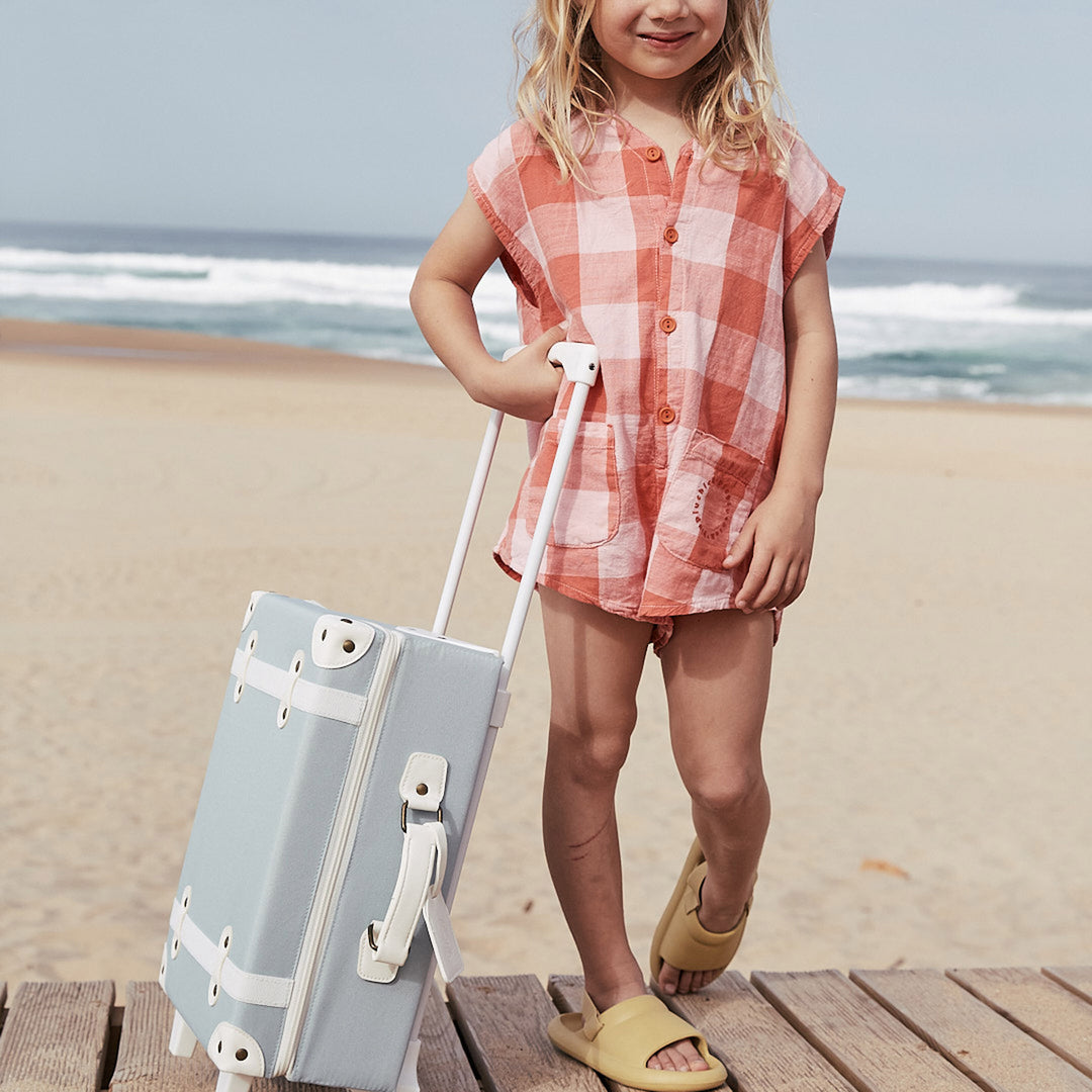 Olli Ella See-Ya Suitcase – Steel Blue