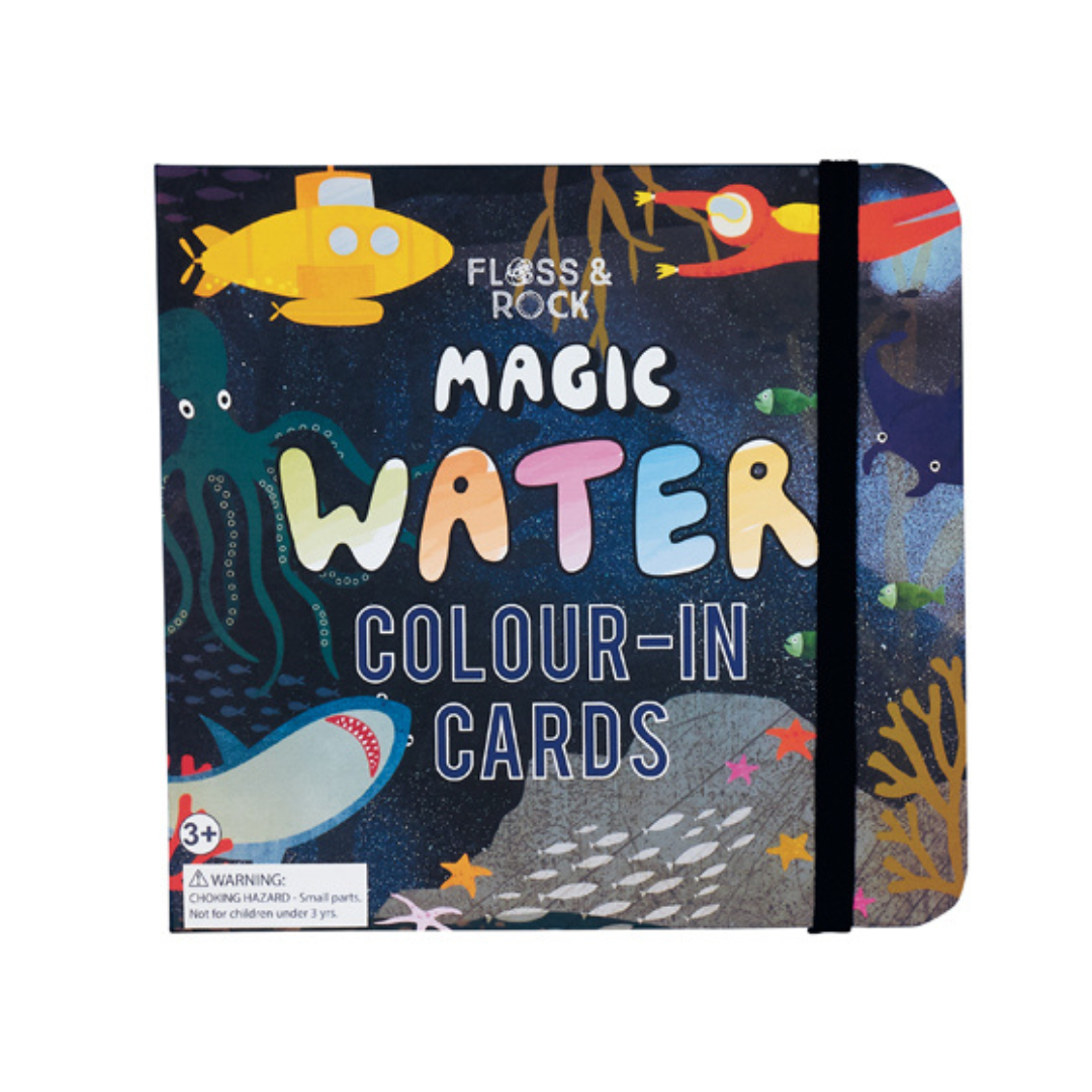 Floss & Rock Magic Water Colour-In Cards - Deep Sea Floss & Rock Magic Water Colour-In Cards - Deep Sea