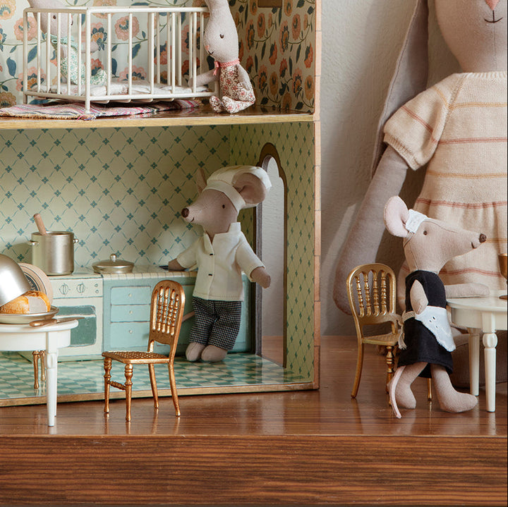 Maileg Miniature Mouse Chair – Gold