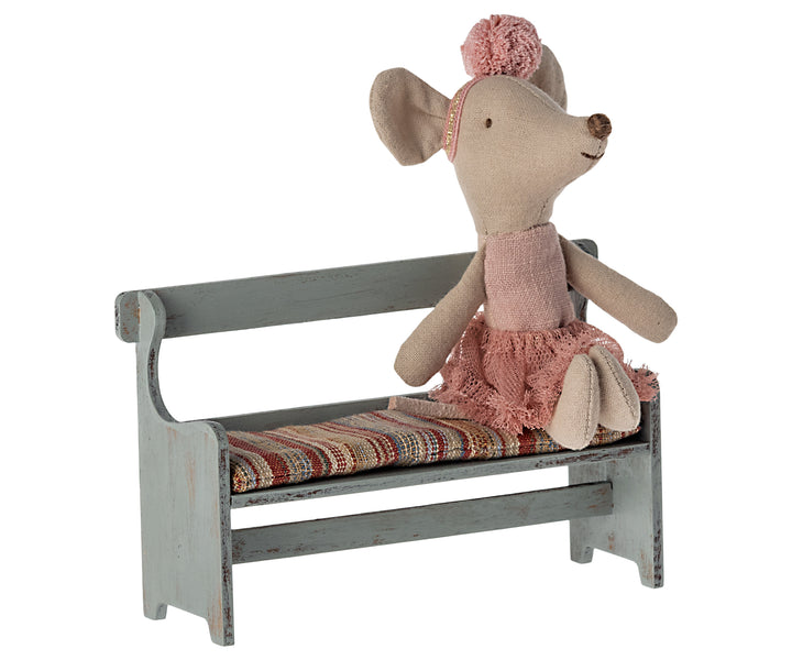 Maileg Miniature Wooden Mouse Bench