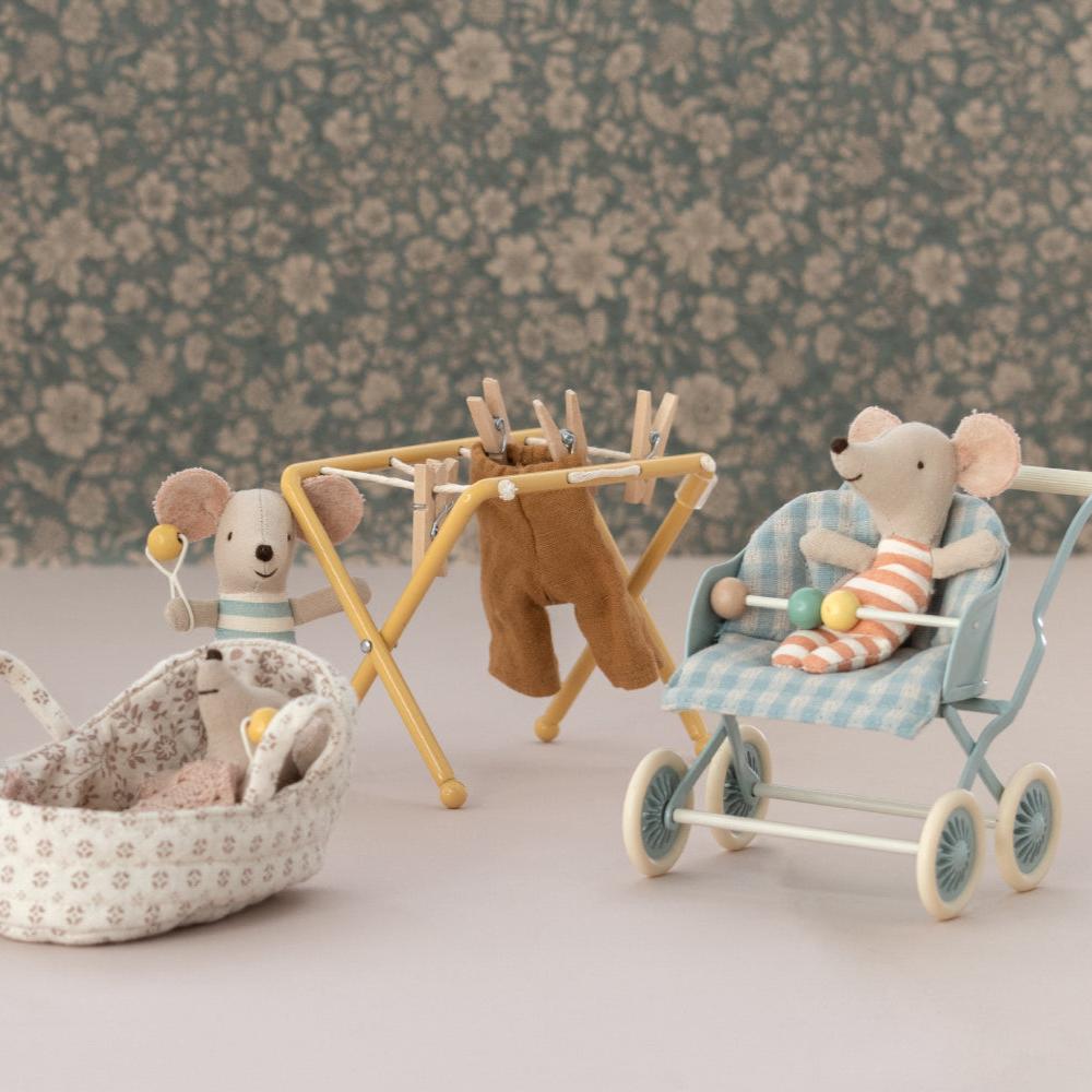 Maileg Miniature Mouse Drying Rack with Pegs