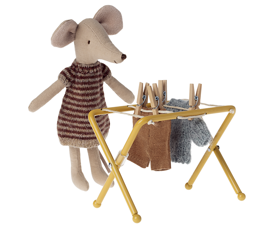 Maileg Miniature Mouse Drying Rack with Pegs