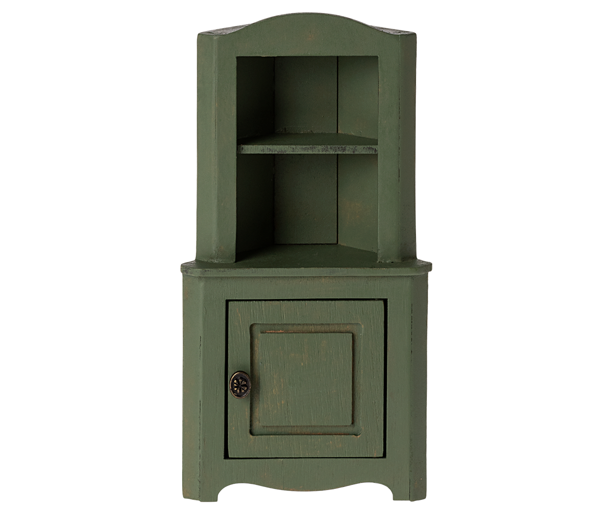 Maileg Miniature Mouse Corner Cabinet – Dark Green