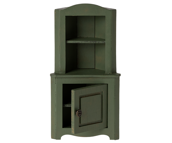 Maileg Miniature Mouse Corner Cabinet – Dark Green