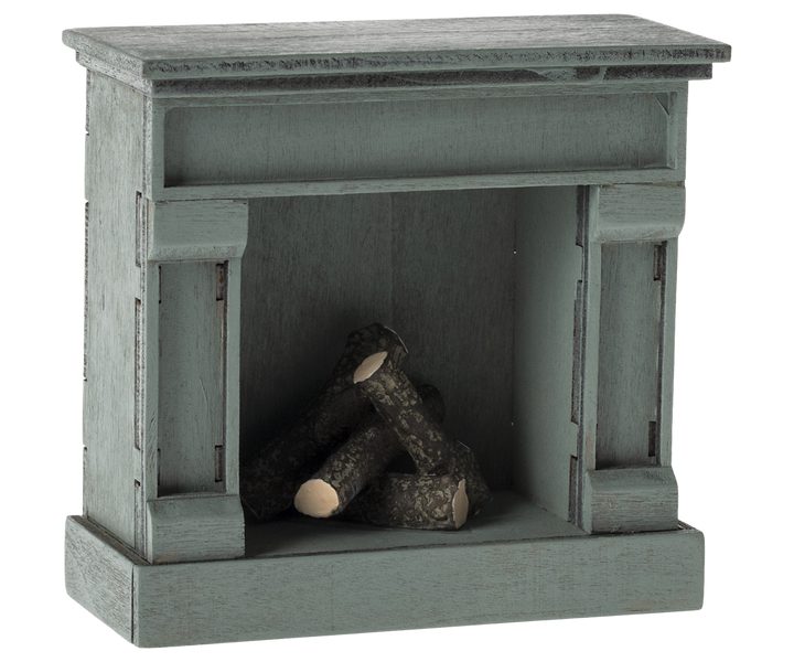Maileg Miniature Mouse Fireplace – Blue