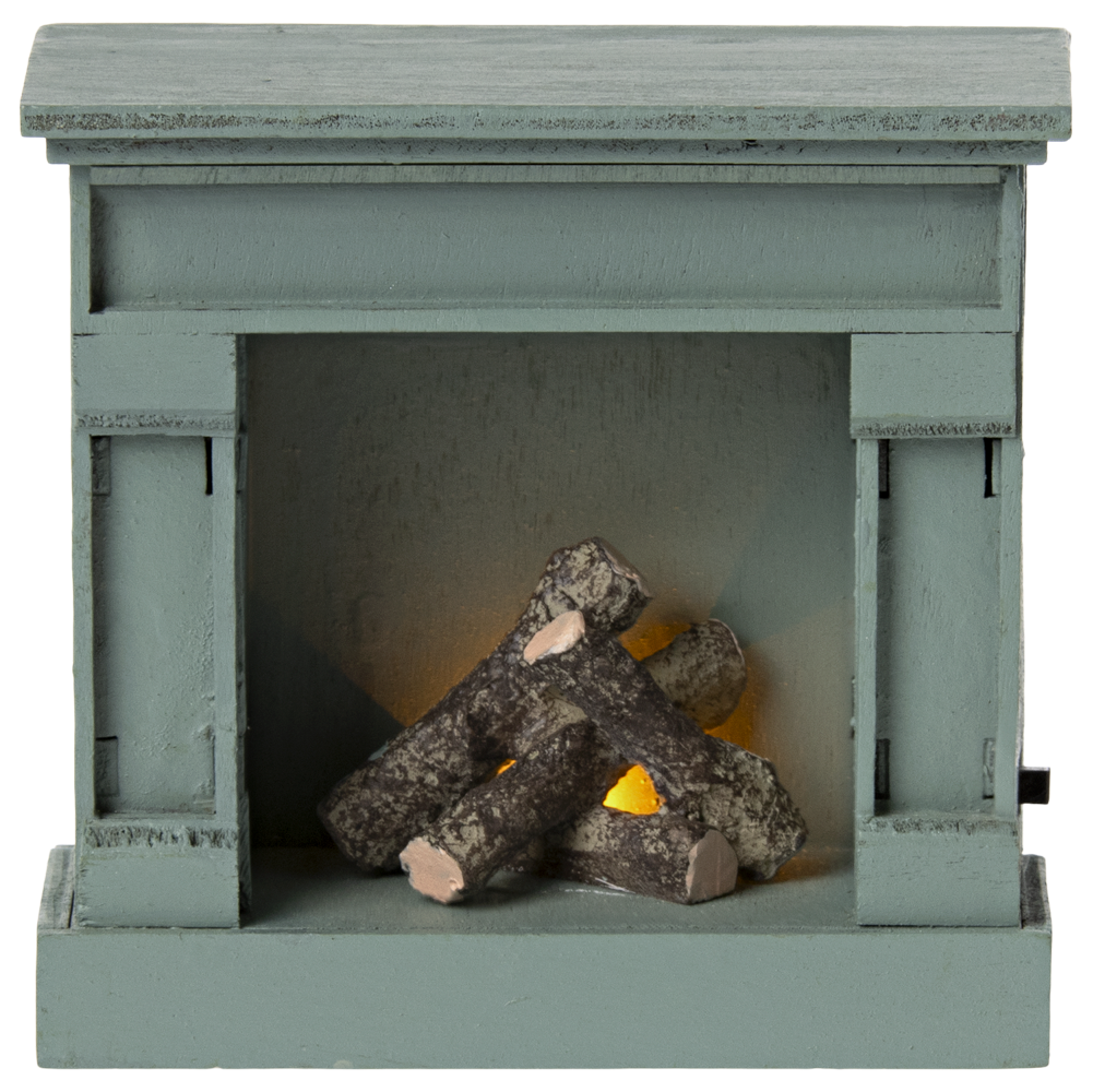 Maileg Miniature Mouse Fireplace – Blue
