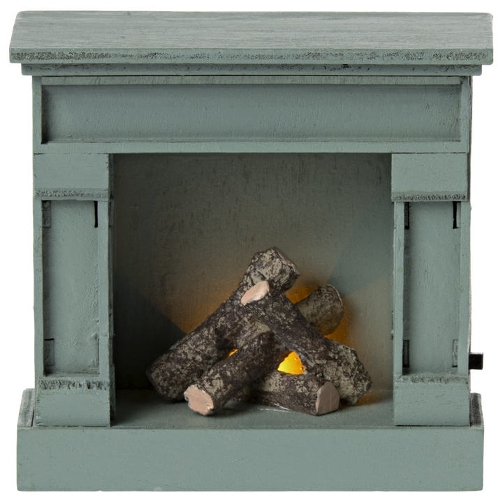 Maileg Miniature Mouse Fireplace – Blue
