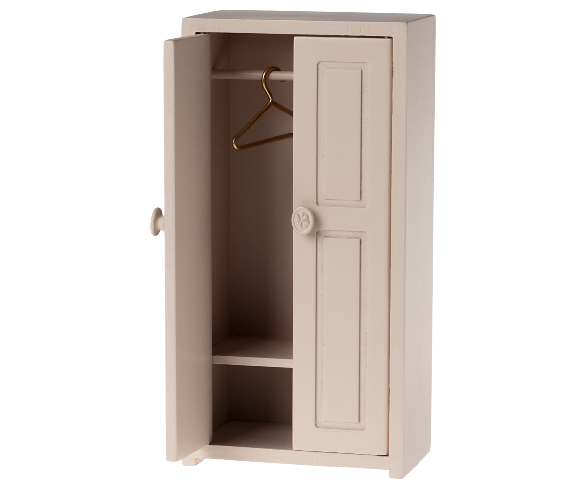 Maileg Miniature Mouse Wooden Closet – Light Rose