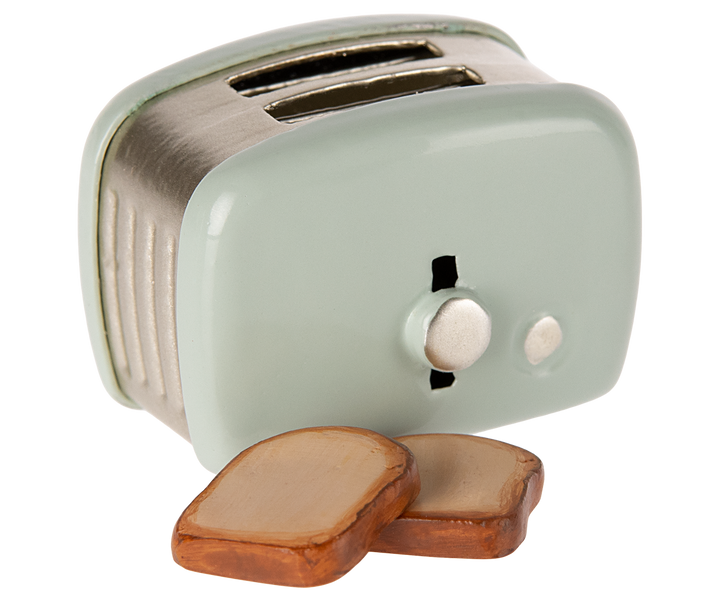 Maileg Miniature Mouse Toaster with Bread – Mint