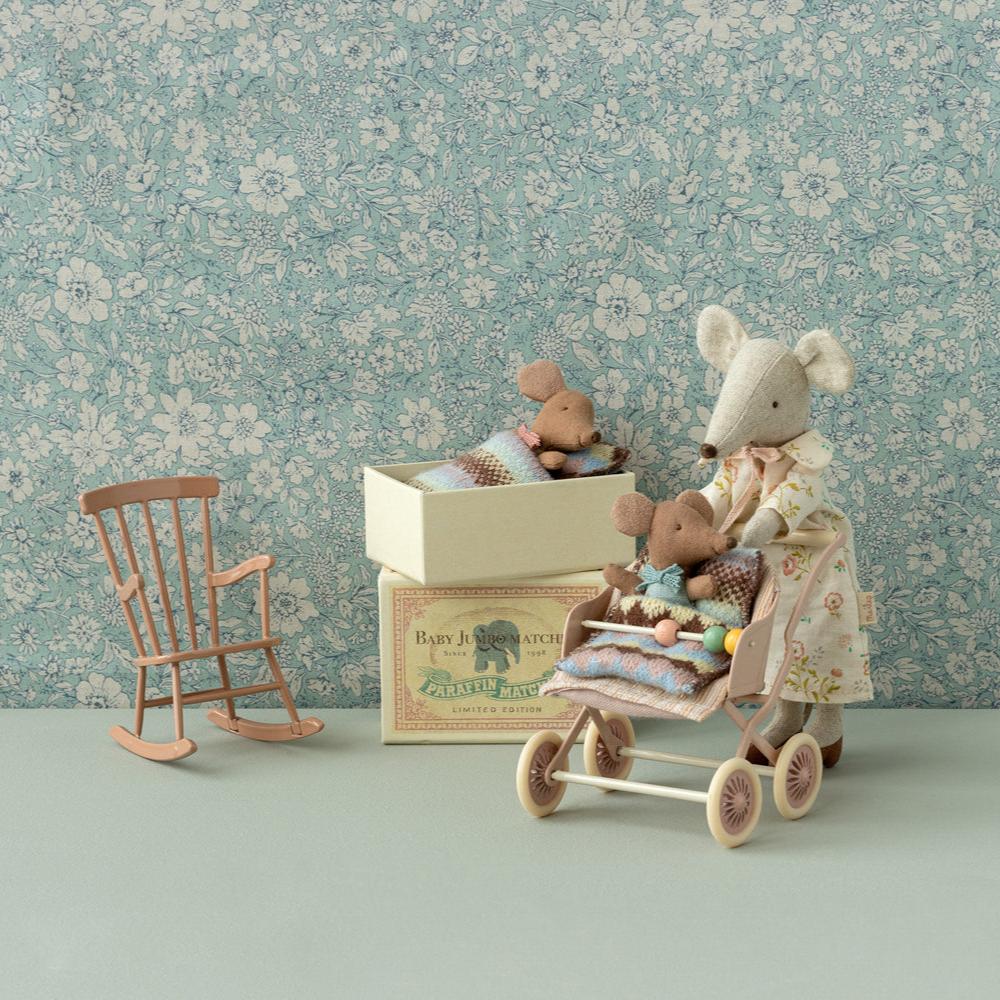 Maileg Miniature Mouse Rocking Chair – Dark Powder