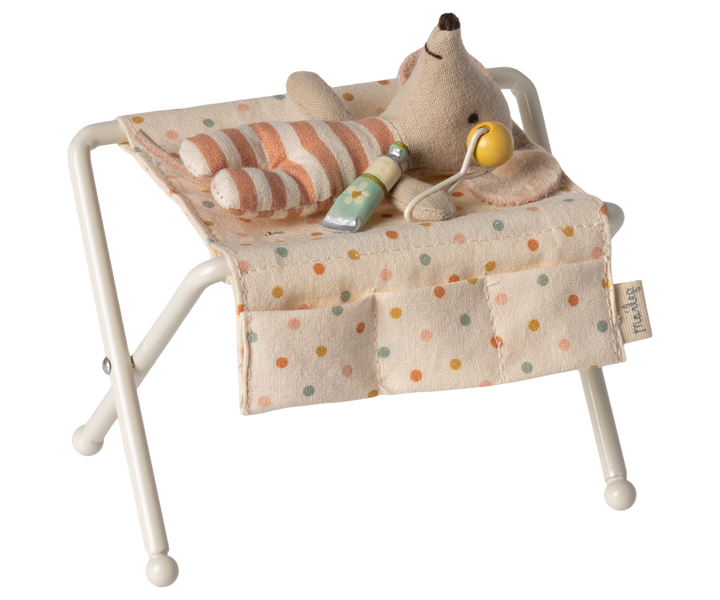 Maileg Miniature Baby Mouse Nursery Table – Off White